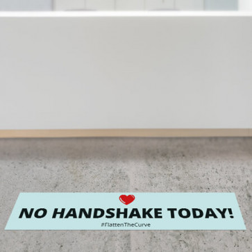 Corona Bodenaufkleber "No Handshake Today"