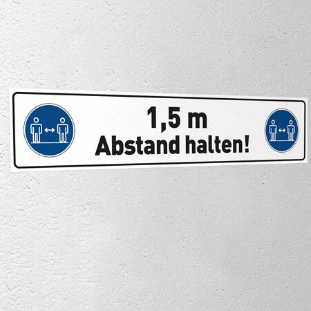 Corona Aufkleber "Abstand halten"