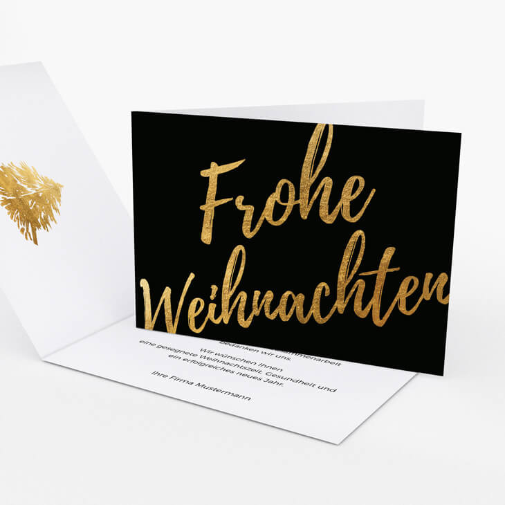 Weihnachtskarte Goldene Weihnachten