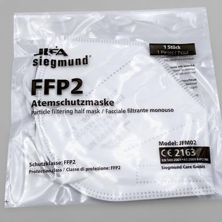 Jifa Siegmund Atemschutzmaske FFP2 Modell JFM02 hygienische Einzelverpackung