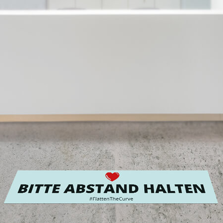 Corona Bodenaufkleber "Bitte Abstand halten"