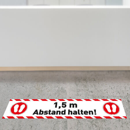 Corona Bodenaufkleber "Abstand halten"