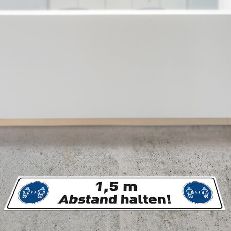 Corona Bodenaufkleber "Abstand halten"