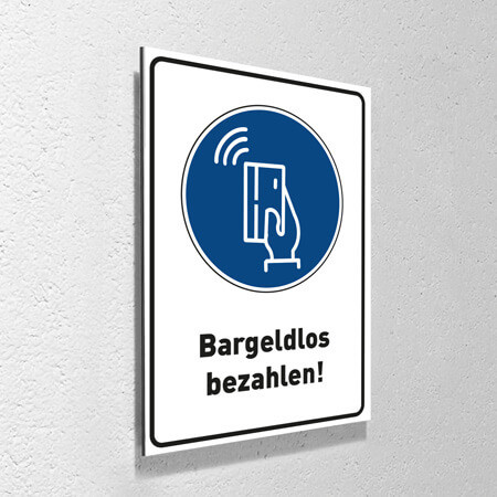 Schild mit Aufhänge-Set