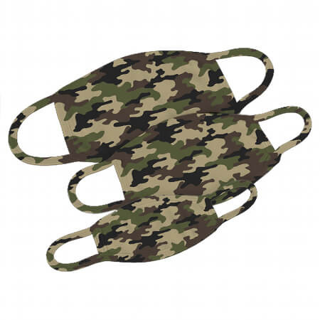 Mund-Nase-Maske mit Army Design Größe S bis L