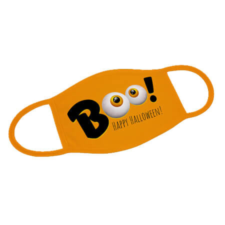 Mund-Nase-Maske mit Halloween Boo Design