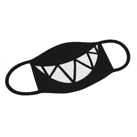 Mund-Nase-Maske mit Crazy Smile Design