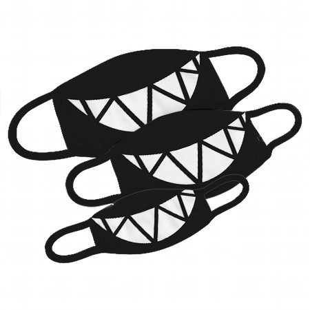 Mund-Nase-Maske mit Crazy Smile Design Größe S bis L