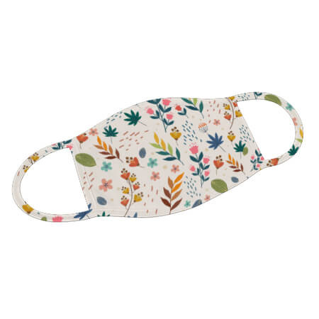 Mund-Nase-Maske mit Flowers Design