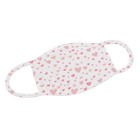 Mund-Nase-Maske mit Herzchen Design