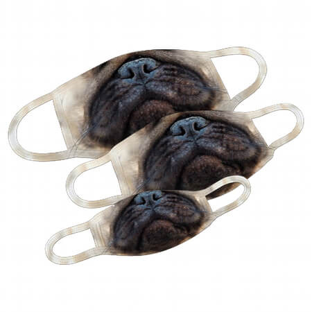 Mund-Nase-Maske mit Hund Design Größe S bis L