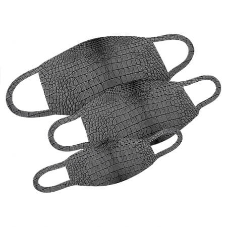 Mund-Nase-Maske mit Krokodilleder Design Größe S bis L