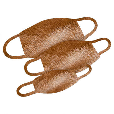 Mund-Nase-Maske mit Leder Design Größe S bis L