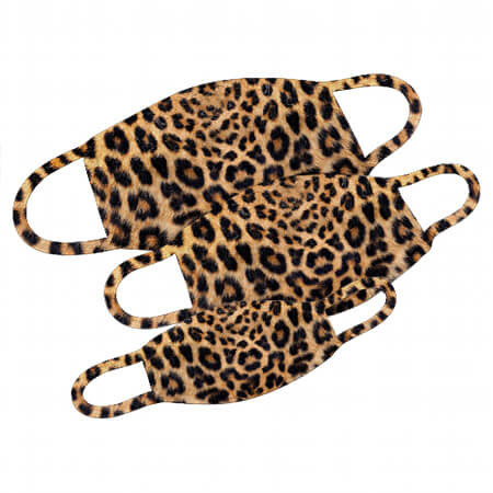 Mund-Nase-Maske mit Leopard Design Größe S bis L