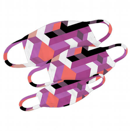 Mund-Nase-Maske mit Perspective Design Größe S bis L