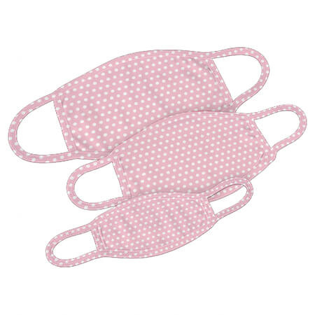 Mund-Nase-Maske mit Punkte Design Größe S bis L