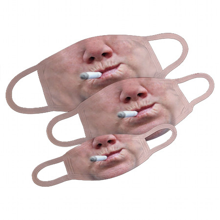 Mund-Nase-Maske mit Raucher Design Größe S bis L