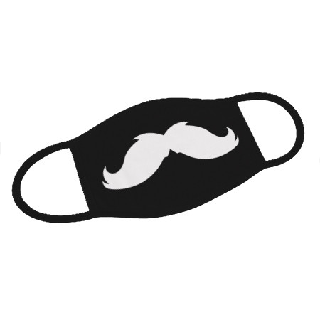 Mund-Nase-Maske mit Schnurrbart Design