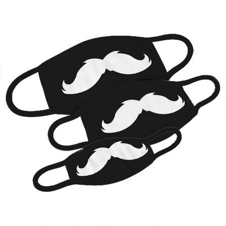 Mund-Nase-Maske mit Schnurrbart Design Größe S bis L