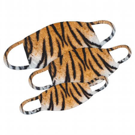 Mund-Nase-Maske mit Tiger Design Größe S bis L