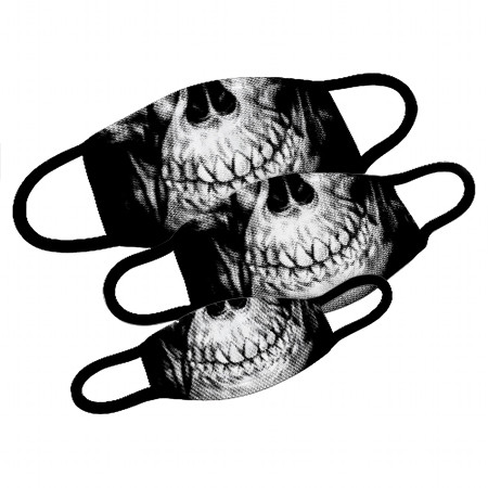 Mund-Nase-Maske mit Totenkopf Design Größe S bis L