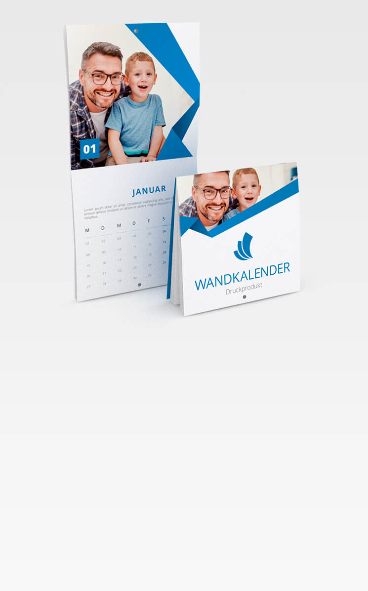 Wandkalender mit Klammerheftung