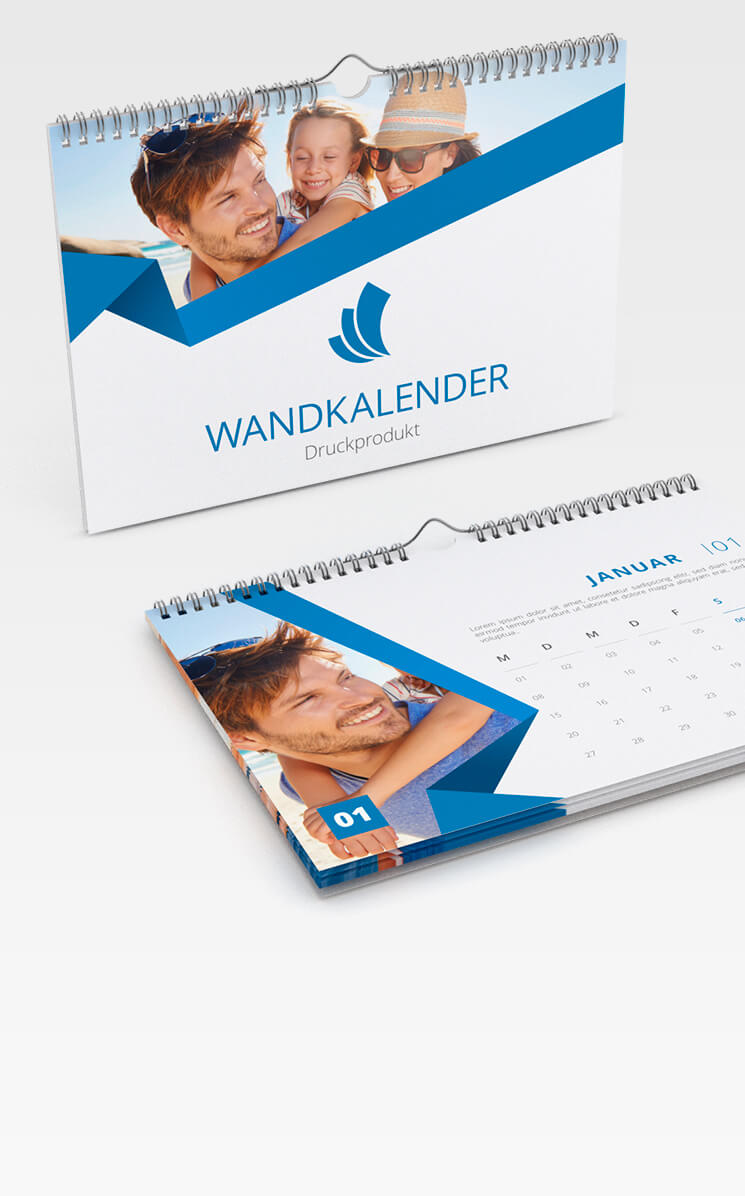 Wandkalender mit Spiralbindung